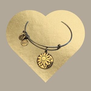 Alex and Ani Silver Cousin Charm Adjustable Bangle Bracelet